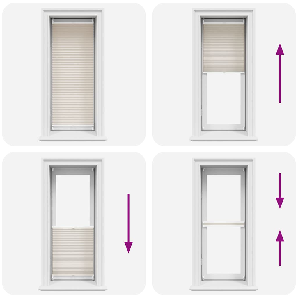 Plisse Blind 40x125cm Cream